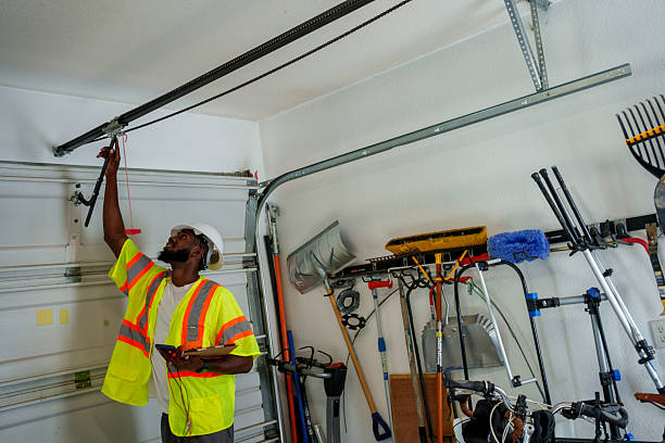 Professional Garage Door Panel Replacement technician working in Simonton Lake, IN